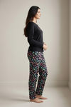 Zivame Buttersoft Knit Poly Pyjama Set - Black Beauty — thumbnail 2